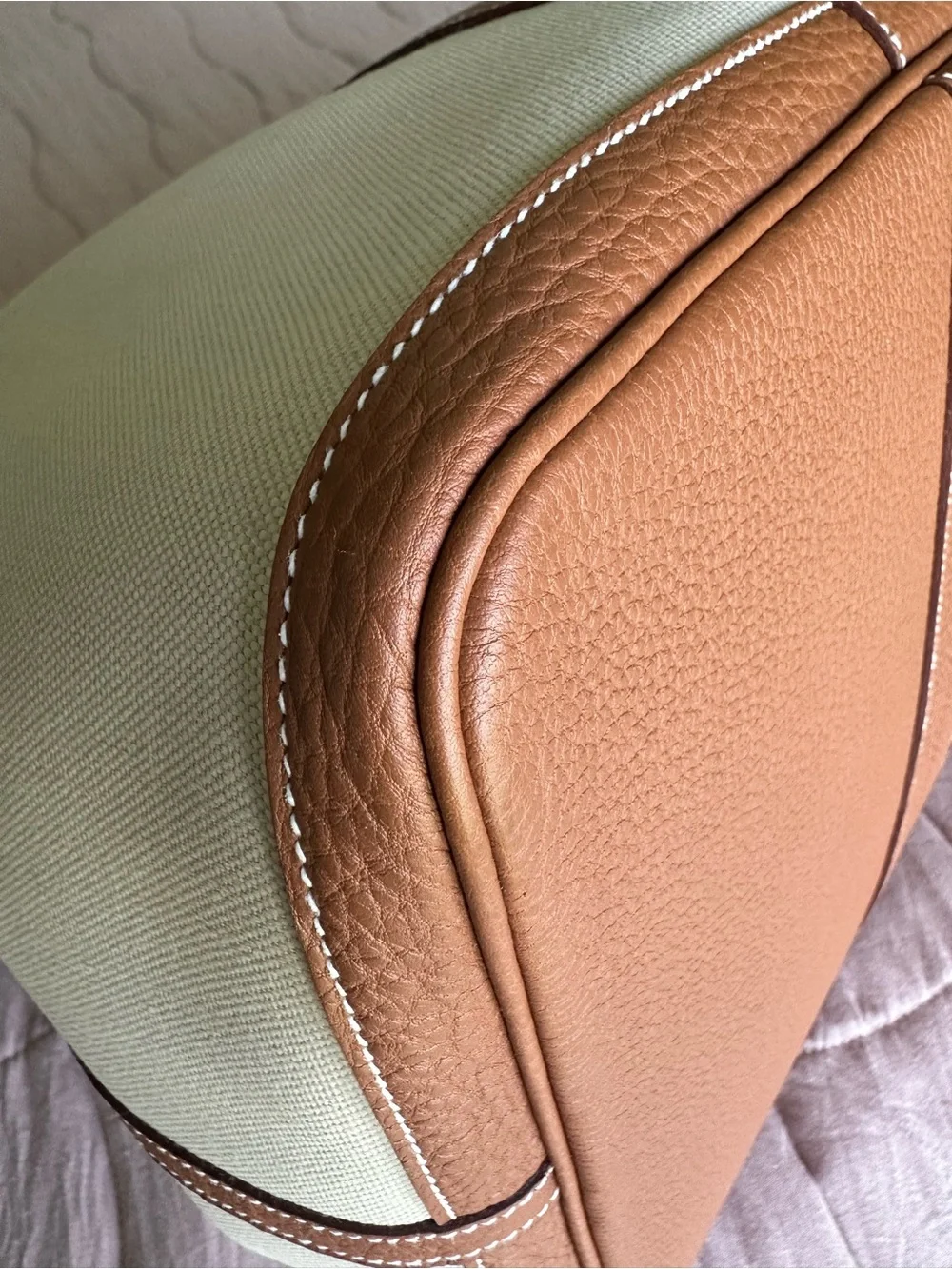 Hermes Garden Party Voyage 49 Toile Negonda Gold XL Weekender Travel Tote Rare - Picture 12 of 17